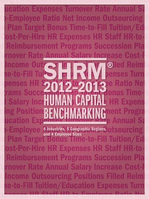 cover image of SHRM 2012-2013 Human Capital Benchmarking